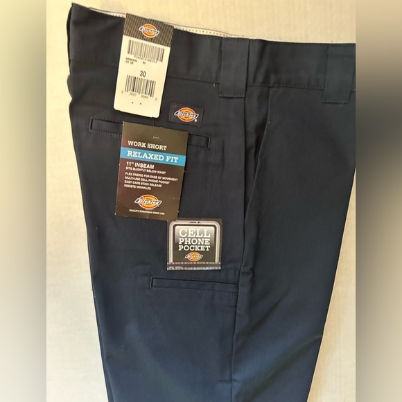 Dickies Flex mens dark Navy relaxed fit work wrinkle resist shorts Sz-30 NWT V5 - Picture 9 of 14